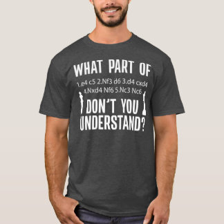 Camiseta Defensa siciliana de ajedrez mueve noción por ajed