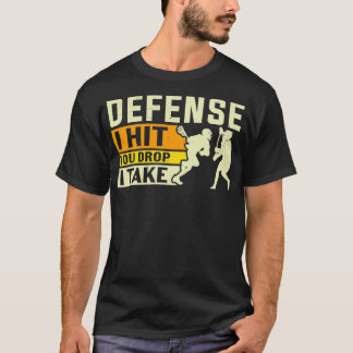 Camiseta Defensa Te Golpeo Caer Yo Tomo Lacrosse