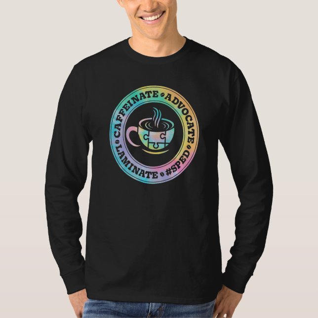 Camiseta Defensor con cafeína Laminado Profesor SPED Especi (Anverso)