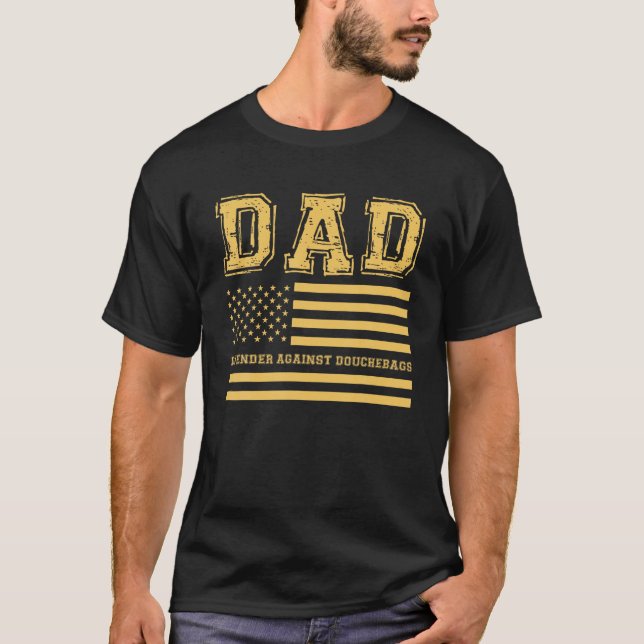 Camiseta Defensora de DAD contra duchebags Bandera estadoun (Anverso)