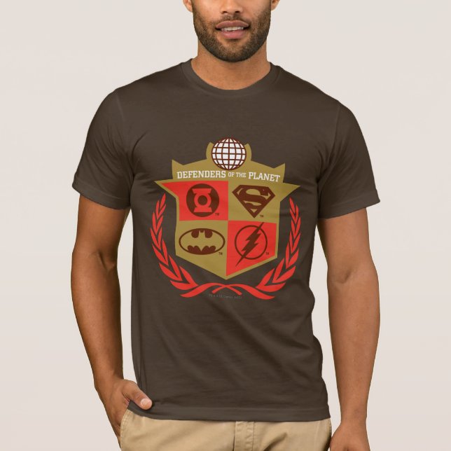 Camiseta Defensores del planeta de la Liga de la Justicia (Anverso)