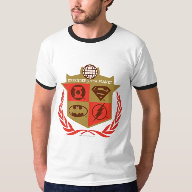Camiseta Defensores del planeta de la Liga de la Justicia (Anverso)