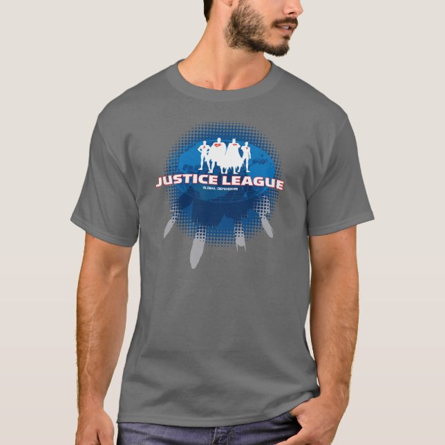 Camiseta Defensores globales de la Liga de la Justicia (Anverso)
