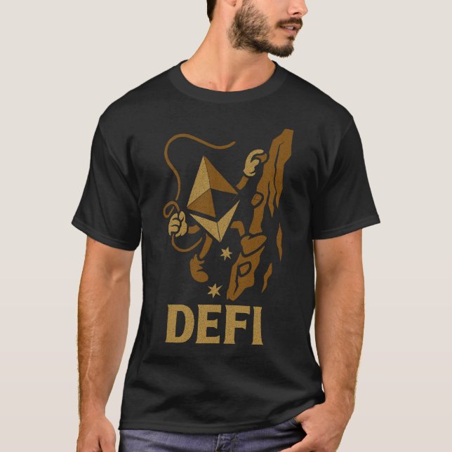 Camiseta DeFi Ethereum Rock Climber Crypto Trailblazers  (Anverso)