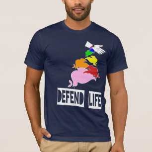 Camiseta DEFIENDA LA VIDA, invierta/después de la lluvia…