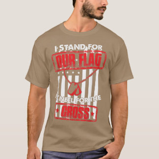 Camiseta Defiendo a nuestro veterano cristiano de bandera