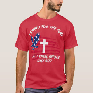 Camiseta Defiendo la bandera y el rodillo ante la bandera d