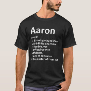 Camiseta Definición AARON Nombre personalizado Divertido Cu