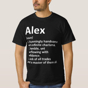 Camiseta Definición ALEX Nombre personalizado Funny Cumplea