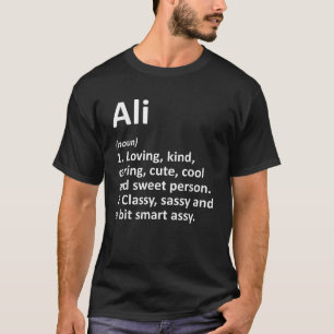 Camiseta Definición ALI Nombre Personalizado Funny Cumpleañ