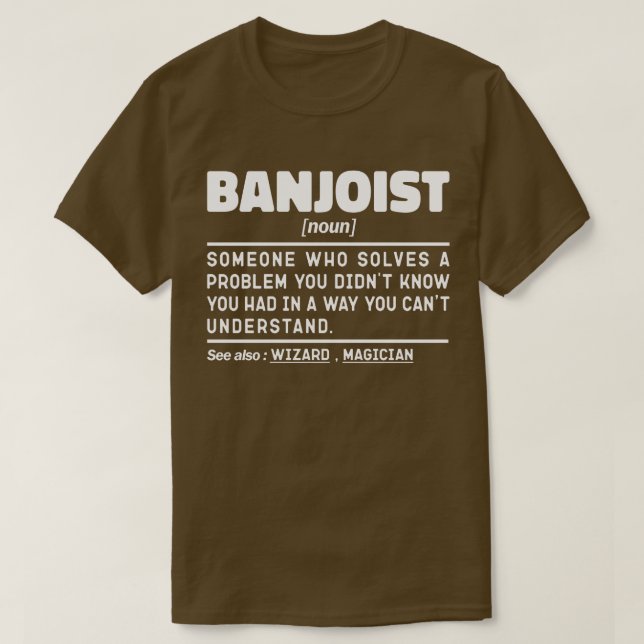 Camiseta Definición Banjoista Guay Jazz Lover Sarcástico (Diseño del anverso)