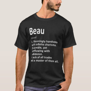 Camiseta Definición Beau Nombre personalizado Gracioso Cump