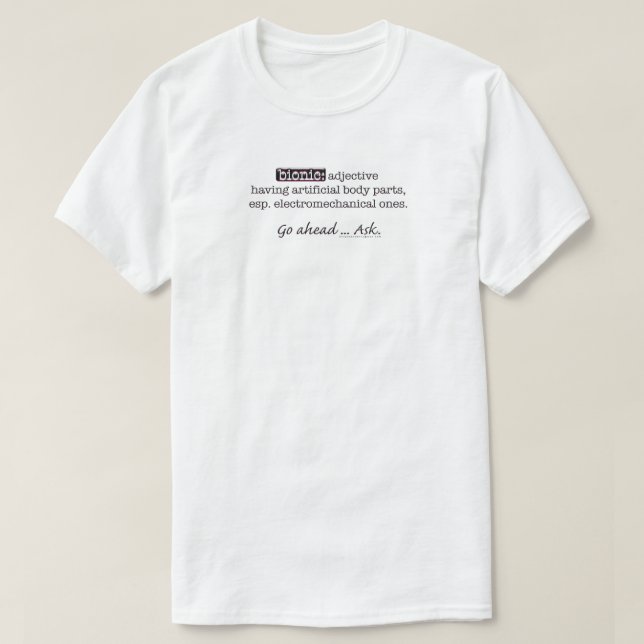 Camiseta Definición biónica de los hombres (Diseño del anverso)