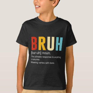 Camiseta Definición Bruh Noun, Citas sarcásticas divertidas