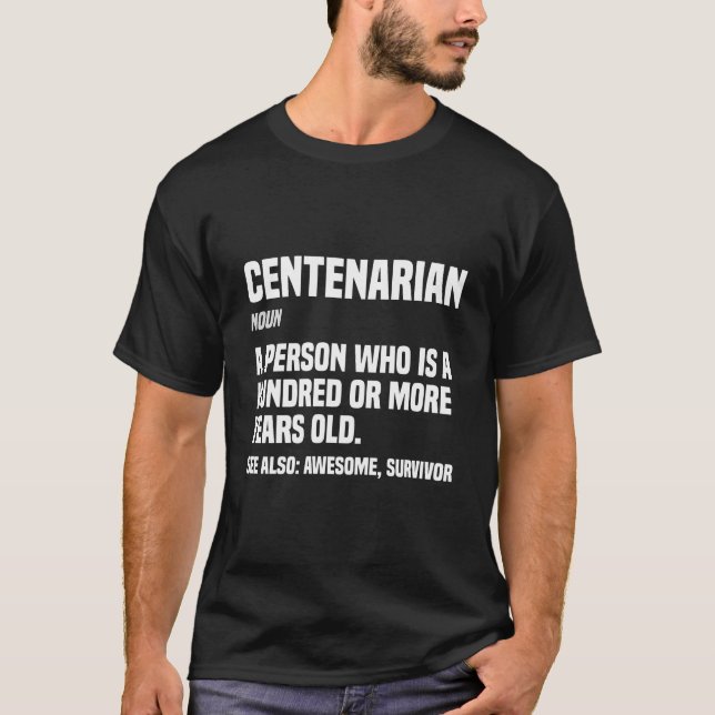 Camiseta Definición Centenaria 100 Años De Edad 100º Nacimi (Anverso)