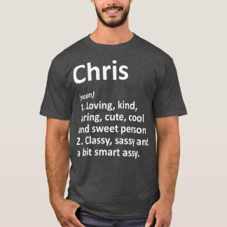 Camiseta Definición CHRIS Nombre personalizado Diferencia d