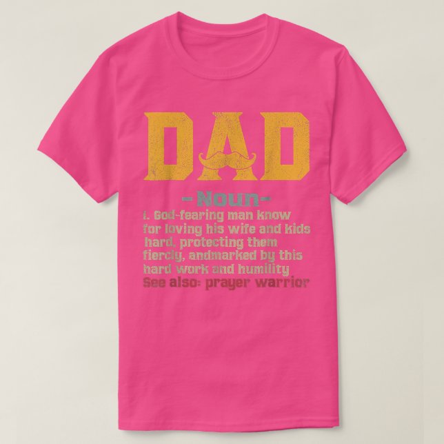 Camiseta Definición cristiana de padre regalo de DAD 202 (Diseño del anverso)