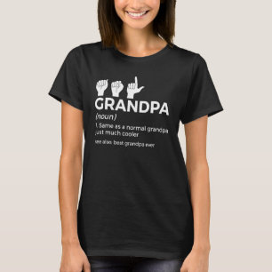 Camiseta Definición de abuelo en Lenguaje de Señas American