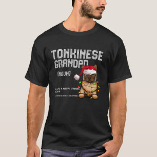 Camiseta Definición de abuelo tonkinés lindo felino gatito