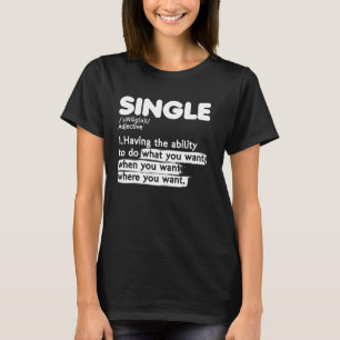 Camiseta Definición de adjetivo soltero Estado civil solter