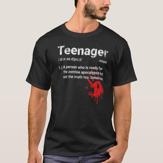 Camiseta Definición De Adolescente Preparada Para El Apocal (Anverso)