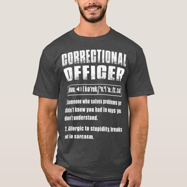 Camiseta Definición de agente correccional resuelve problem (Anverso)