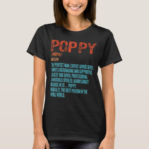 Camiseta Definición de amapola Abuelo Abuelo Abuelo Padre