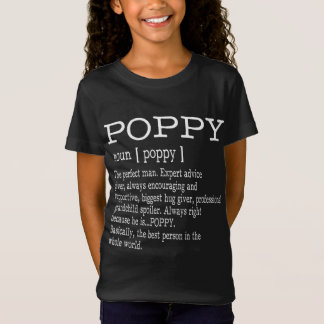 Camiseta Definición de amapola Regalos del Día del Abuelo P