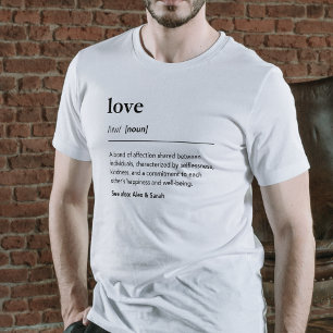 Camiseta Definición de amor de pareja nombres que coincidan