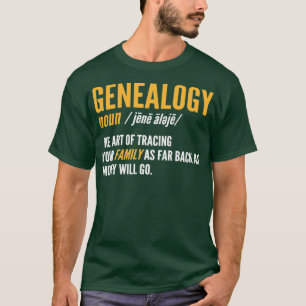 Camiseta Definición de Ancestía para Genealogistas