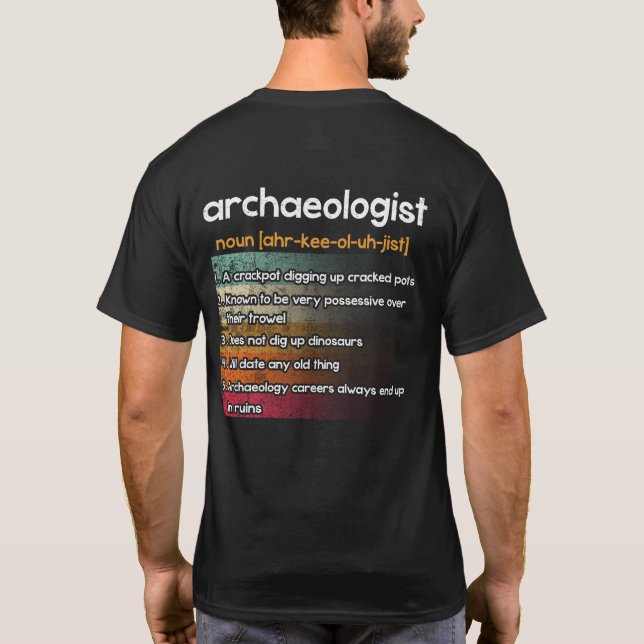 Camiseta Definición de arqueología arqueológica (Reverso)