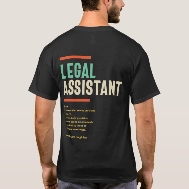Camiseta Definición de asistente jurídico (Reverso)