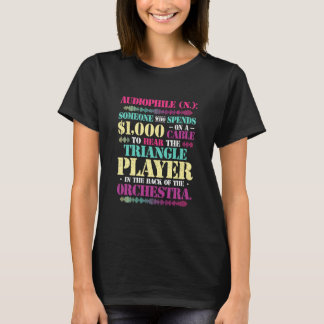 Camiseta Definición de audiófilo divertido amante del audio