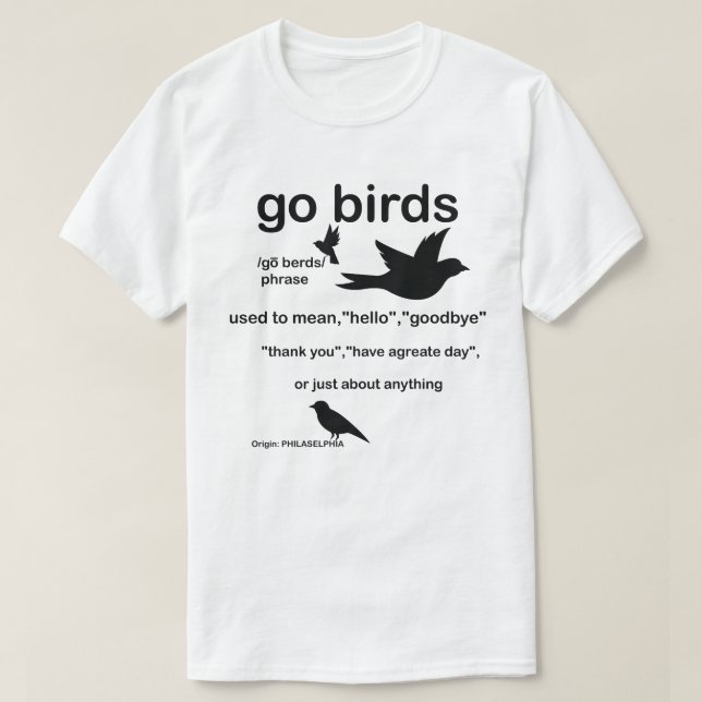 Camiseta Definición de aves Go - Fútbol de Filadelfia (Diseño del anverso)