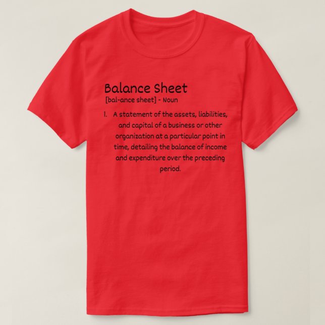 Camiseta Definición de balance (Diseño del anverso)