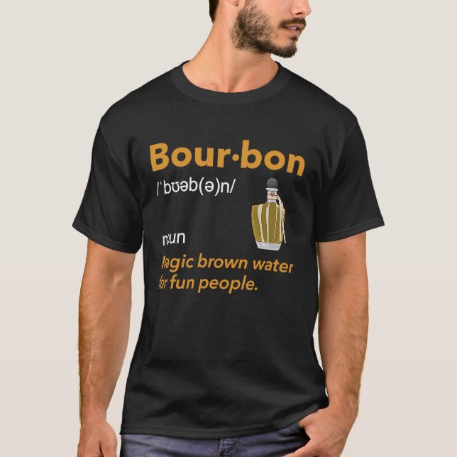 Camiseta Definición de Borbón Cita de bebida Whiskey Idea 1 (Anverso)