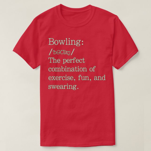 Camiseta Definición de Bowling T (Diseño del anverso)