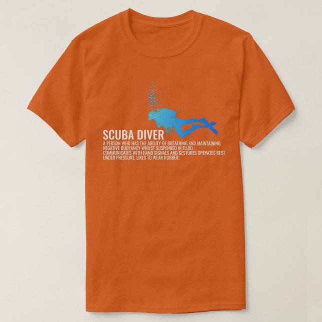 Camiseta Definición de buceo de Scuba (Diseño del anverso)