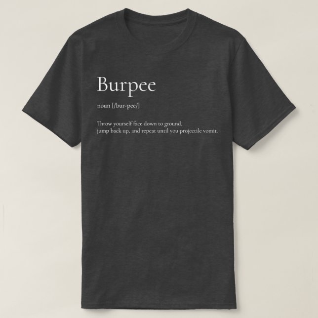 Camiseta Definición de Burpee (Diseño del anverso)