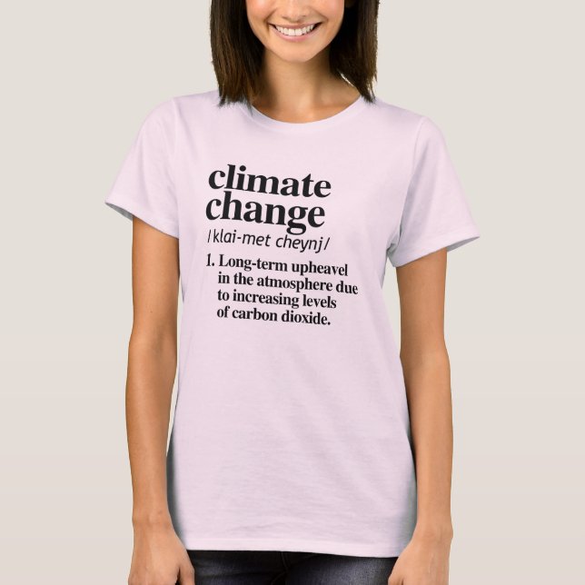 CAMISETA DEFINICIÓN DE CAMBIO CLIMÁTICO (Anverso)
