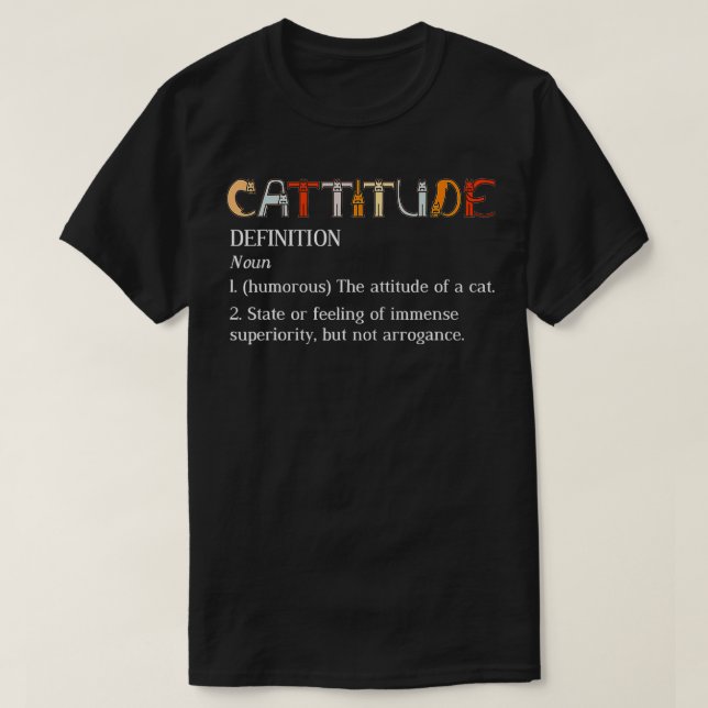 Camiseta Definición de Cattitude (Diseño del anverso)