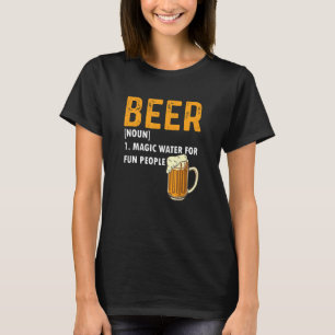 Camiseta Definición De Cerveza Agua Mágica Para Gente Diver