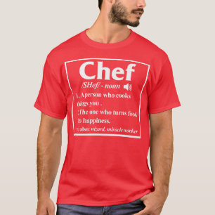 Camiseta Definición de Chef Cocina Cocina Cocina Cocina Fab