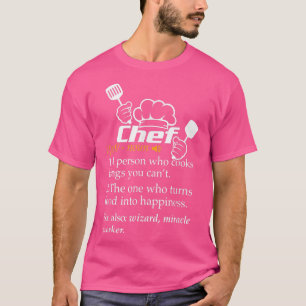 Camiseta Definición De Chef Divertida Línea Que Dice Cocina