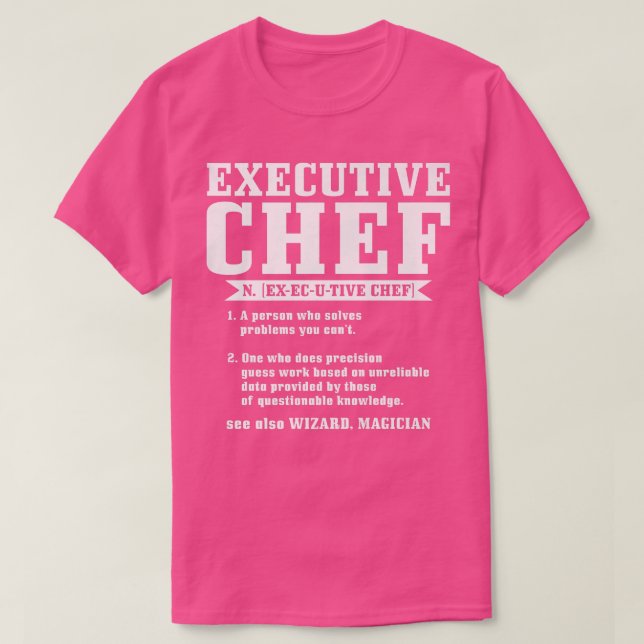 Camiseta Definición de Chef Ejecutivo Funny Chef Cocina Coc (Diseño del anverso)