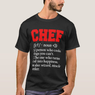Camiseta Definición de chef que convierte la comida en coci