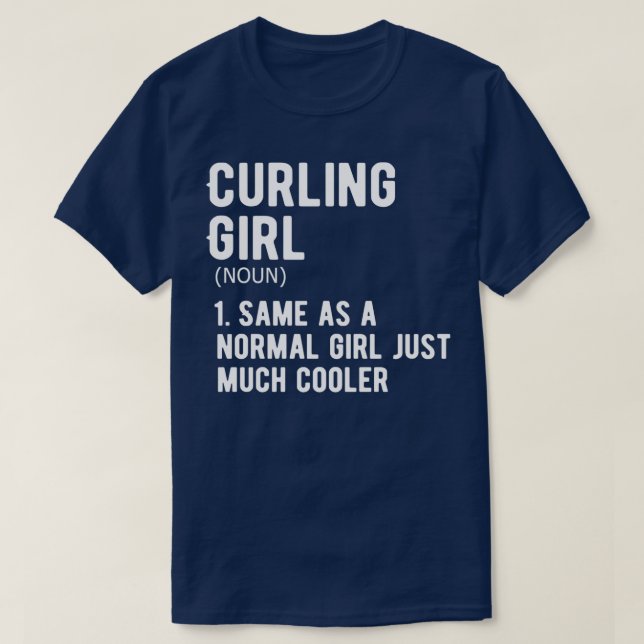 Camiseta definición de chica curling (Diseño del anverso)