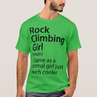 Camiseta Definición de Chica de escalado de rock