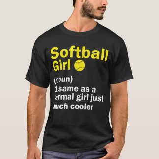 Camiseta Definición de chica de sóftbol divertida y descara