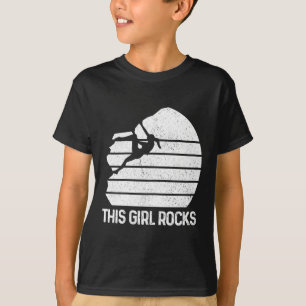 Camiseta Definición de chica escaladora en roca escaladora 